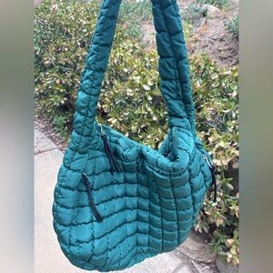 FP Movement by Free People Green Quilted Carryall Bag